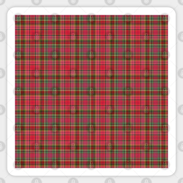 Suzy Hager Christmas Plaid w Reds, Greens, Brown Plaid Sticker by suzyhager